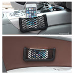 1Pcs Car Organizer Storage Bag Auto Paste Net Pocket Phone Holder Car Accessories 20cm*8 detail view