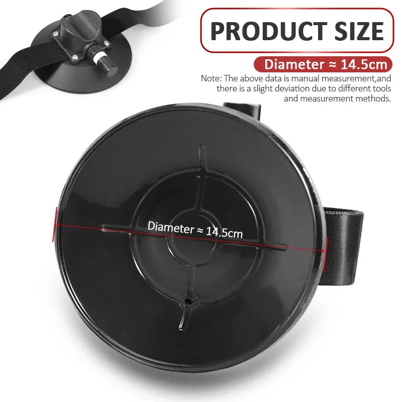Rockbros Suction Cup Holder with Pump | Roof-Top Bike Rack Vacuum Mount for MTB and Road detail view