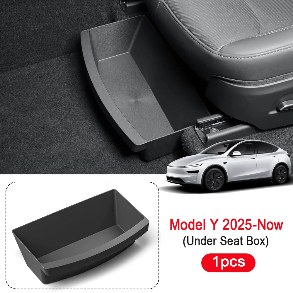 Under Seat Storage Box Organizer for Tesla Model Y Juniper 2025 2026 | Underseat Storage detail view