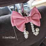 Bowknot Pearl Car Seat Back Organizer Clip Hanger lifestyle view
