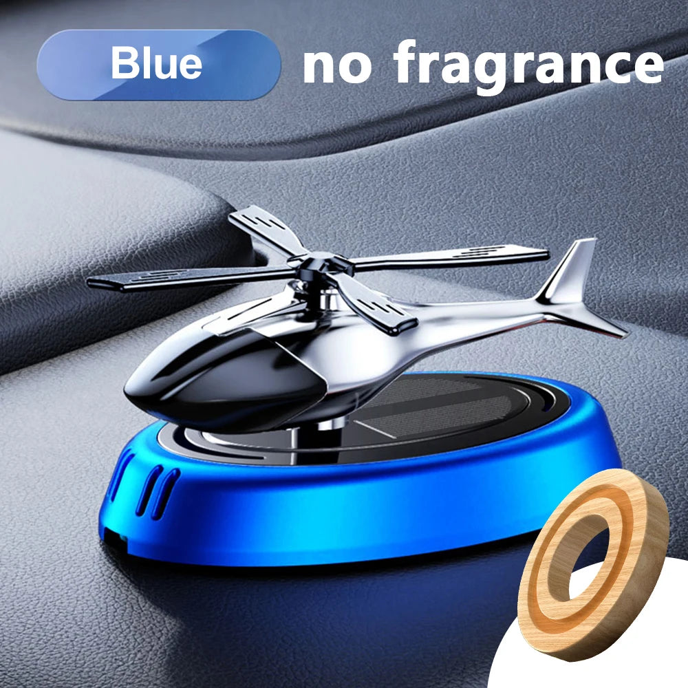 Solar Car Air Freshener Helicopter Decoration | Solar Powered Car Perfume alternate view