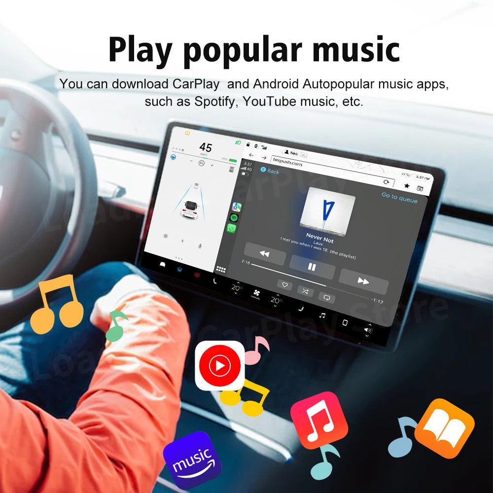 CarlinKit Wireless CarPlay Android Auto For Tesla Model 3 Model X Y Model S Auto Co additional angle