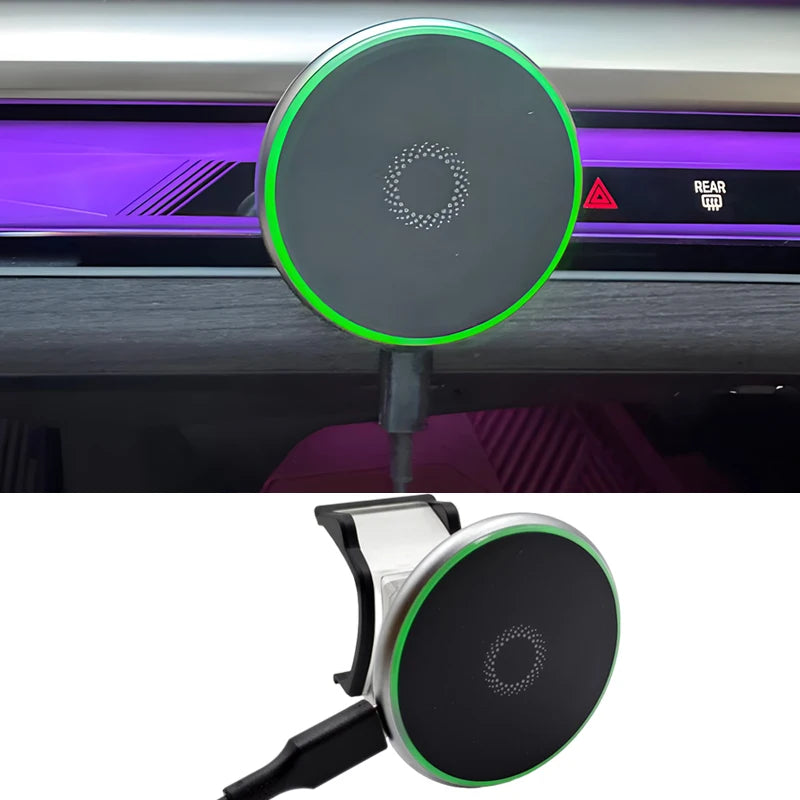 For BMW 5 SERIES i5 G60 2024 2025 2026 15W Phone Wireless Charger Magnetic Holder Stand Trim Accessories