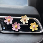 4pcs Car Outlet Vent Perfume Clips Candy-colored Flower Car Air Freshener Air Conditioning Outlet Incense Car Accessories