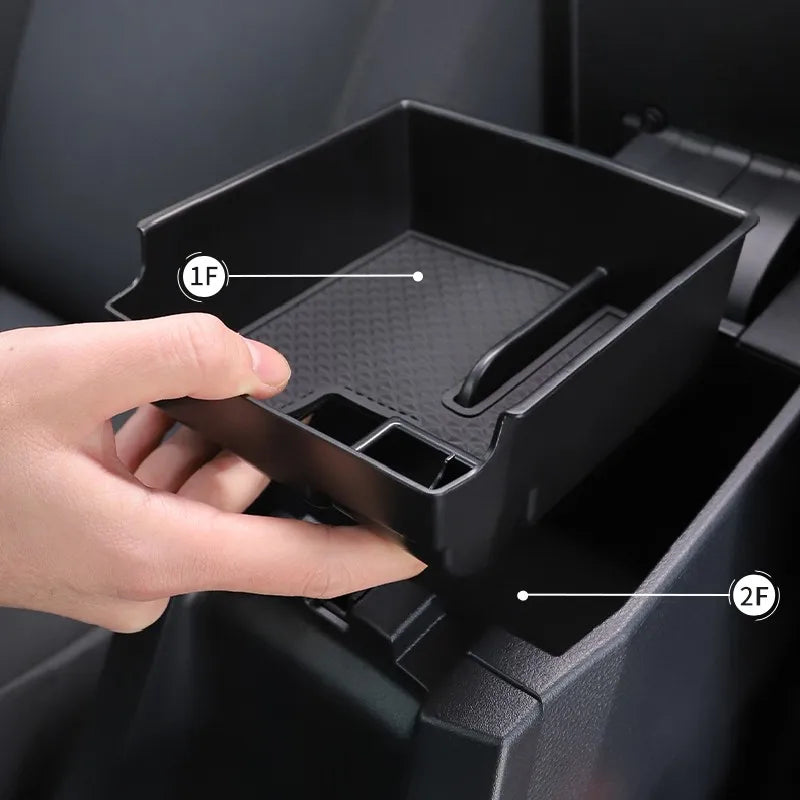 For Toyota Corolla Cross E210 2018~2023 Car Center Console ABS Tray Armrest Wallet Glasses Card Sundries Storage Box Accessories