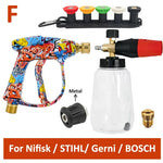 Graffiti Design High Pressure Washer Gun | 4350PSI Multi-Functional Tool with Foam Bottl detail view