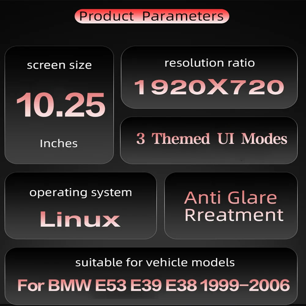 For BMW X5 E53 E39 1999-2006 10.25" Digital Cluster | Carplay Map LCD Dashboard Vir additional angle