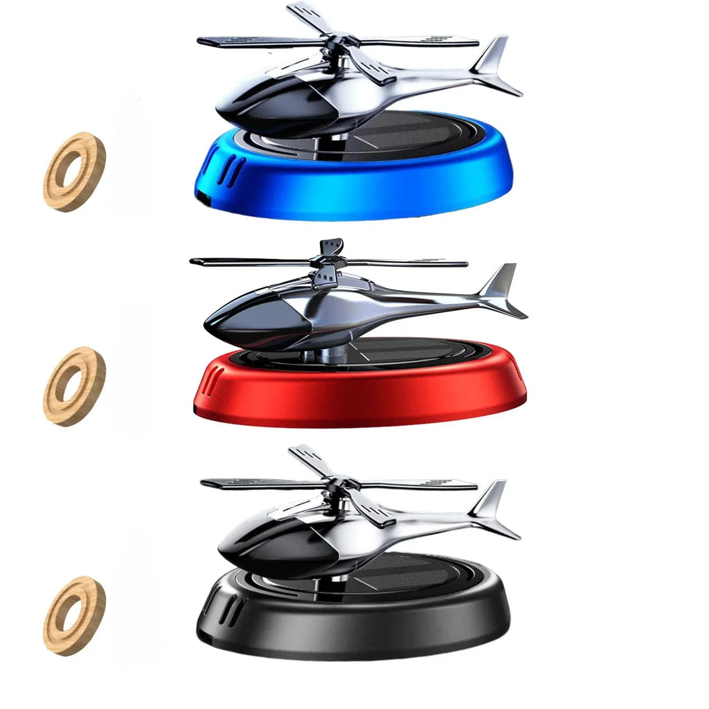 Solar Car Air Freshener Helicopter Decoration | Solar Powered Car Perfume lifestyle view