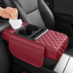 Auto Armrest Pillow Cover Pad Box Armrest Heightening Pad Car Armrest Box With 2 Cup Holder Auto Center Console Armrest Cushion
