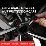 20Pcs Universal Black Car Wheel Hub Nut Protective Caps | ABS Rust Proof Waterproof Tire detail view