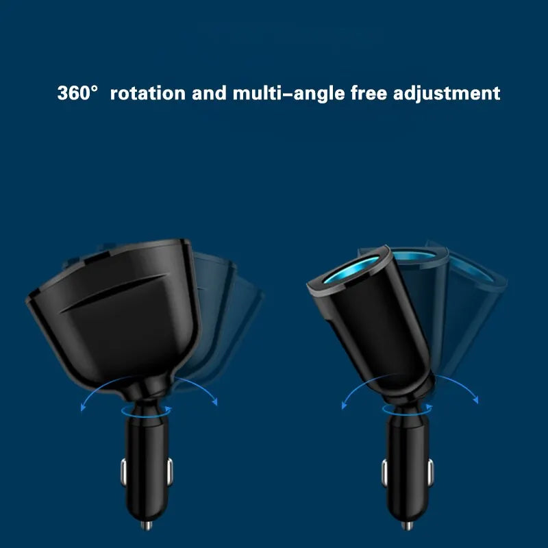 Multiple Devices Can Be Charged at the Same Time with Digital Display Car Charg Dual- lifestyle view