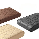Center Console Arm Rest Protection Cushion Car Armrest Mat Wave Embroider PU Leather Auto Armrests Storage Box Cover Pad