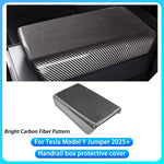 Car Center Console Armrest Pad For Tesla Model Y Juniper 2025+ ABS Hard Shell Cover Auto Central Armrest Box Cover Accessories