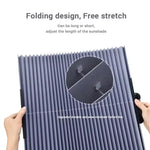 Retractable Car Sunshade | UV Reflective Auto Visor for Front and Rear Windows close-up view