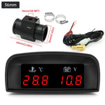 2 In 1 Car Water Temperature and Voltage Gauge | Digital LCD Display with 1/8 NPT Sen lifestyle view