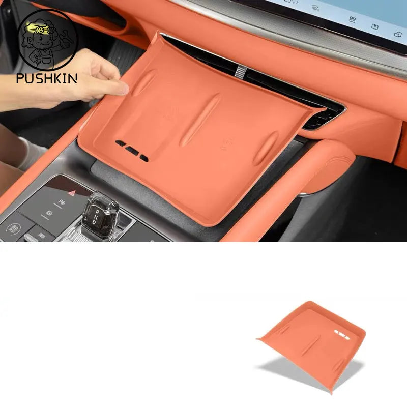 BYD Sealion 7 2024 2025 Center Console Organizer | Cup Holder & Rear Screen Storage Box detail view