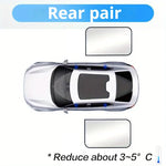 100% Blackout Car Sunshades | Magnetic UV Protection for Front Rear Side Windows detail view