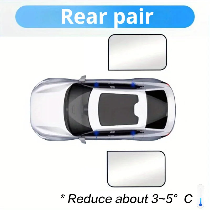 100% Blackout Car Sunshades | Magnetic UV Protection for Front Rear Side Windows detail view