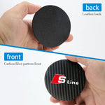 2Pcs Car Interior Leather Coaster Anti-noise Water Cup Pad for Audi S Line Models | C lifestyle view