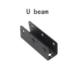 Black Multi Dof Robot Parts Accessory M3/M4 Screw U Beam Servo Bracket For Robot Kit Standard Part Steering Bearing Bracket Kit