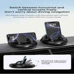 Lcars Car Dashboard 360-Degree [Rotating Phone Holder] with Parking Number Plate, Adjustable Front and Rear Dual-Use Phone Holder, Suitable for Smartphones