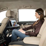 PU Leather Car Seat Back Organizer with Foldable Table