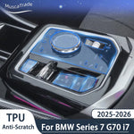 For BMW G70 I7 Series 7 2026 2025 PPF Protection Film Transparent TPU LCD Navigation Gear Panel Cent