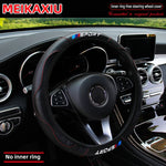 Carbon Fiber Leather Steering Wheel Cover 14.5-15 Inch alternate view