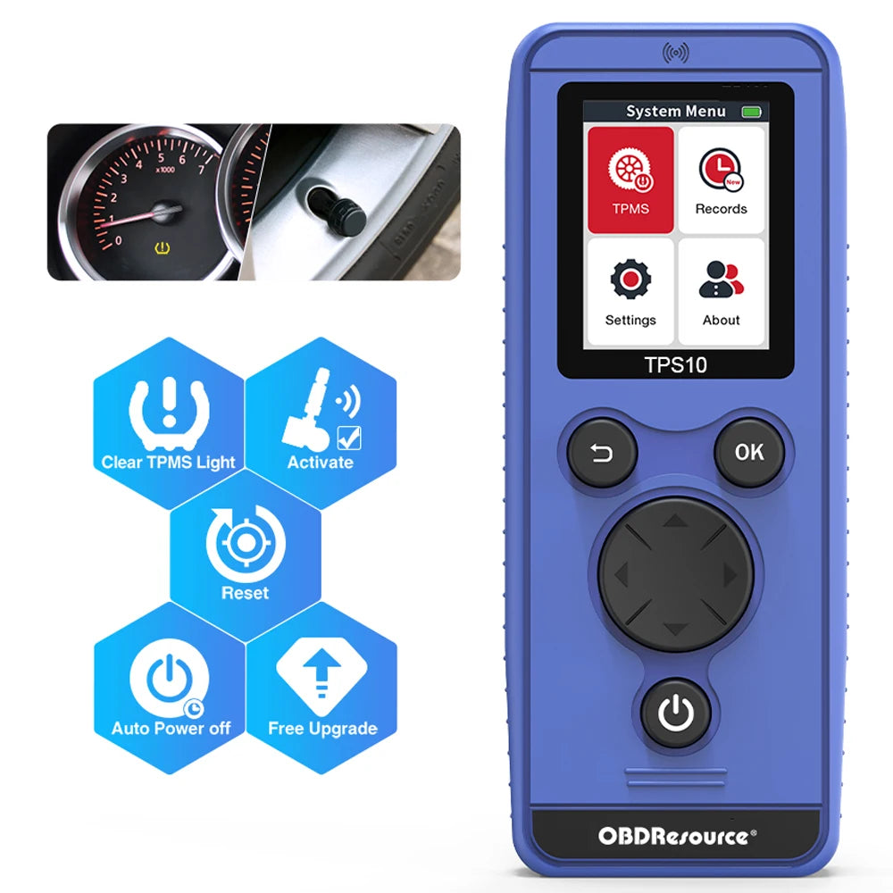 Car Tire Pressure Monitoring System Universal TPS10 Relearn Tool TPMS Reset Tool for M close-up view