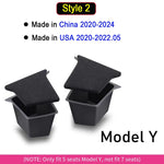 Tesla Model Y Juniper Rear Trunk Side Storage Box | TPE or Flocking Trunk Organizer Bin detail view
