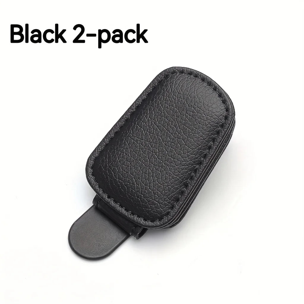 Car Sun Visor Sunglasses Holder Multifunctional Ticket Card Storage Clip Auto Interior A detail view