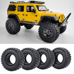 4PCS Rubber Tyres for 1/18 1/24 Axial SCX24 TRX4M Micro Crawler close-up view