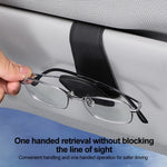 Universal Car Sun Visor Eyeglass Hanger Clip PU Leather Magnetic Glasses Holder Multi-Function Storage Auto Interior Accessories