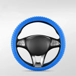 Universal Elastic Car Silicone Steering Wheel Cover Tire Texture Soft No Inner Ring St close-up view