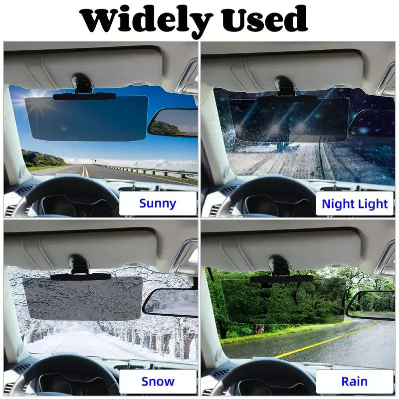 A Car Mounted Anti Glare Mirror, Anti UV Strong Light Vehicle Sunshade lifestyle view