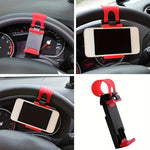 Universal Car Steering Wheel Phone Holder Telescopic Clip detail view