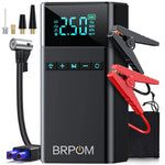 8500A/9000A Peak Current, 150 PSI Multi-Functional Portable Car Battery Starter, Compressor, and Air Injector/Portable Compressor with LED Display (ALL GAS, 8.0L Diesel)