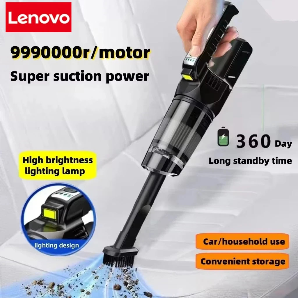 Lenovo Wireless Vacuum Cleaner For Home Car Charging Strong Suction Power Handheld Carpet Window Crevice Groove Vacuum Cleaner