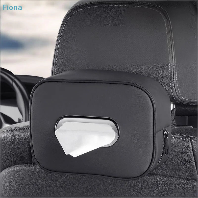 Car Tissue Box Holder Sun Visor Tissue Case With Fix Strap