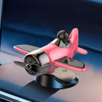 Cool Solar Powered Rotating Airplane Silent 360° Auto Spin Car Dashboard Ornament Multifunctional Car Interior Decoration Gifts