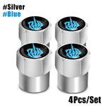 Red Skull Valve Stem Caps | 4-Pack Aluminum Alloy Tire Valve Covers for Cars, Trucks, alternate view