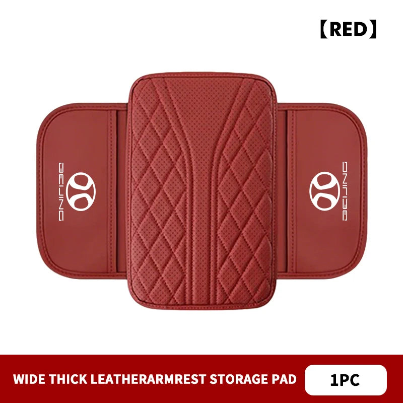Leather Car Armrest Center Console Pad Auto Seat Arm Rest Mat For BAIC Beijing BJ20 BJ30‌ BJ40 BJ60 BJ80 Senova X25 X35 X55 X65