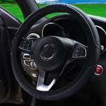 Leather Steering Wheel Cover for 14.5-15 Inch Wheels close-up view
