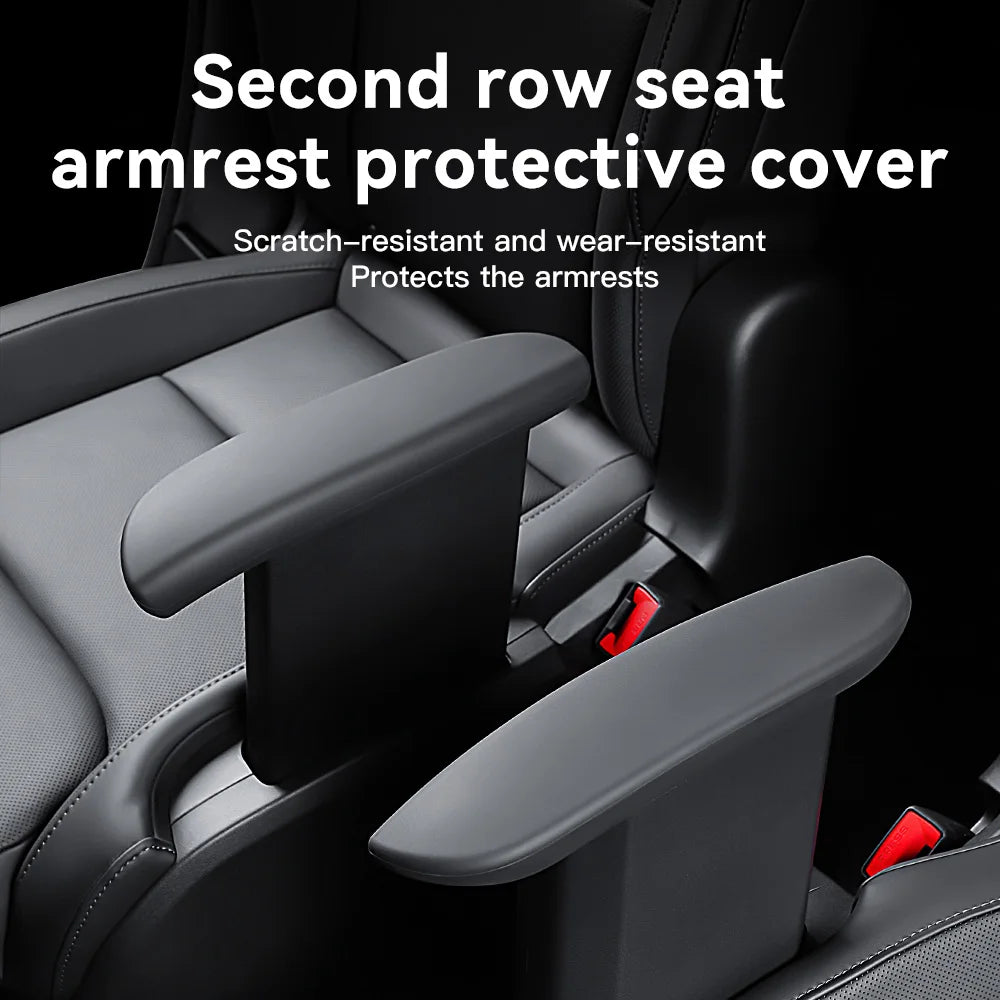 YZ For Tesla New Model YL 2025+ Silicone Second Row Seat Armrest Cover Car Interior Prot detail view
