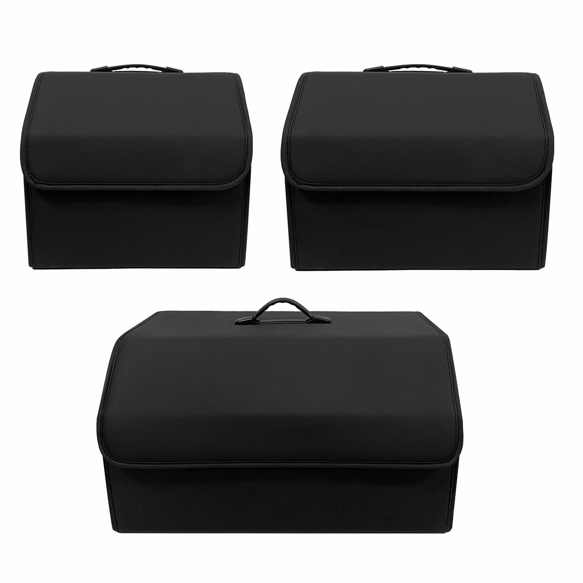 Storage Box PU Leather Multipurpose Collapsible Car Trunk Storage Organizer Car Trunk lifestyle view