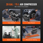 Air Compressor 750W-3000W Oil Free Quiet Portable Pump | Auto Repair & Tire Inflati additional angle