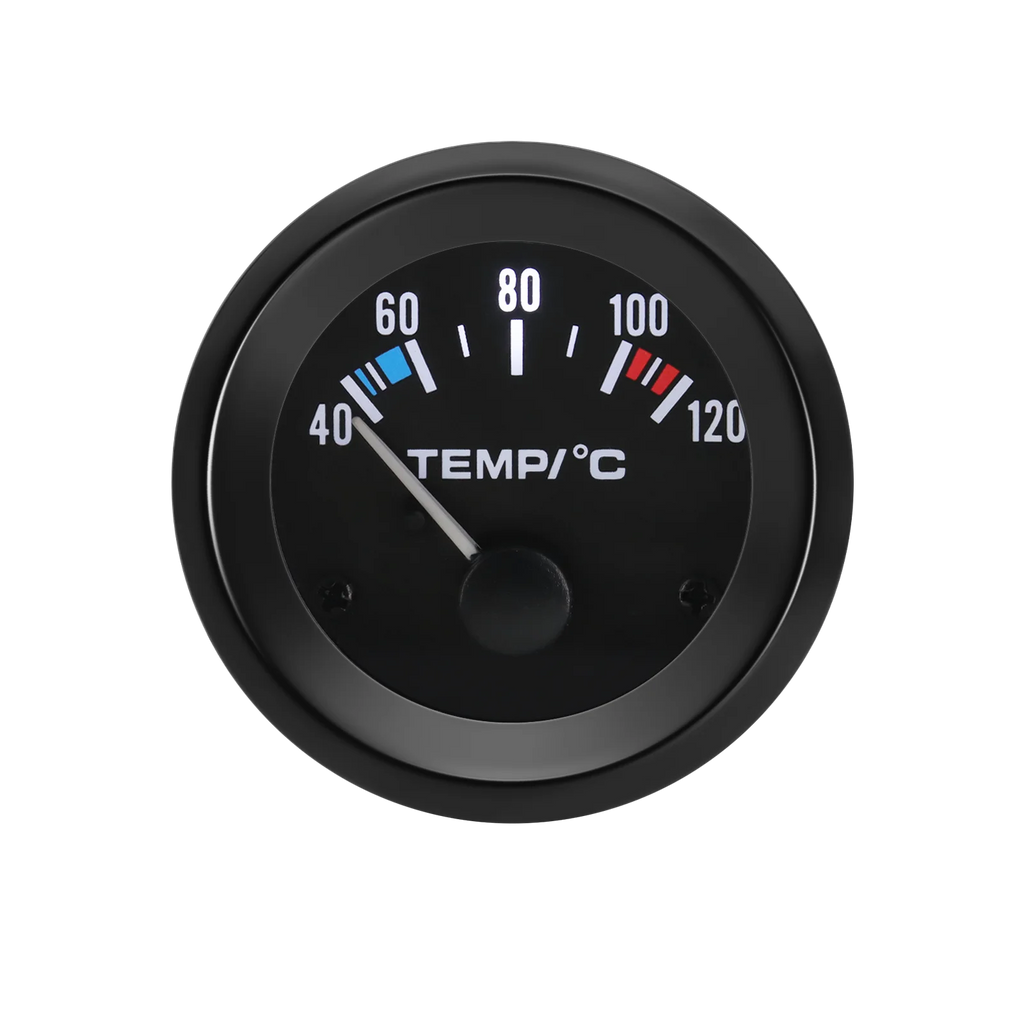 40-120 Celsius Car 52mm Water Temperature Gauge with Adaptor Joint Pipe Radiator 1/8NPT Sensor Racing Water Tank Level Indicator