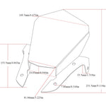 Windshield Windscreen for Yamaha MT-07 MT07 FZ-07 2013-2017 | Motorcycle Wind Defle additional angle