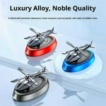 Luxury Solar Powered Aircraft Car Freshener Rotating Dashboard Aromatherapy Perfume Long Lasting Auto Interior Decor Gift