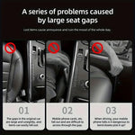 Car Seat Gap Filler Organizer Strip 2 Pc Black close-up view